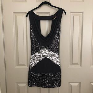 Sequined mini dress
